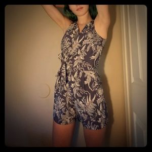 Vintage style belted romper